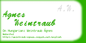 agnes weintraub business card