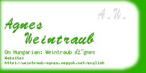 agnes weintraub business card